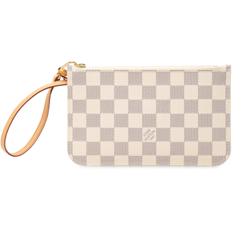 Louis Vuitton Necessaire Damier Azur Neverfull Pouch PM weiß