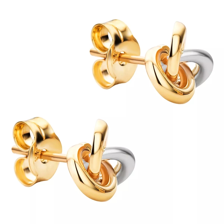 BELORO Stud Earring 9Kt Bicolor Gold Stud
