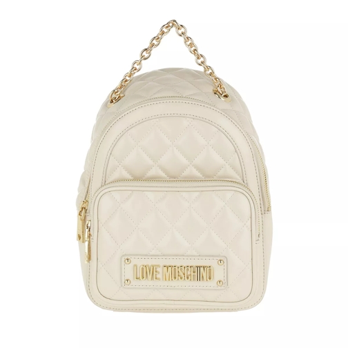 Love Moschino Quilted Soft Backpack Ivory Sac à dos