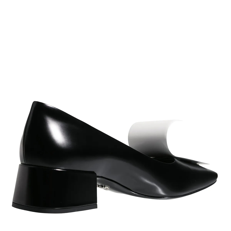 Prada Escarpins Two Tone Leather Pumps Nero(Image 4)