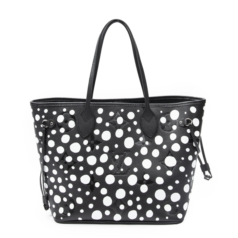 Louis Vuitton Crossbody Bag Ltd. Ed. Yayoi Kusama Infinity Dots Neverfull MM schwarz