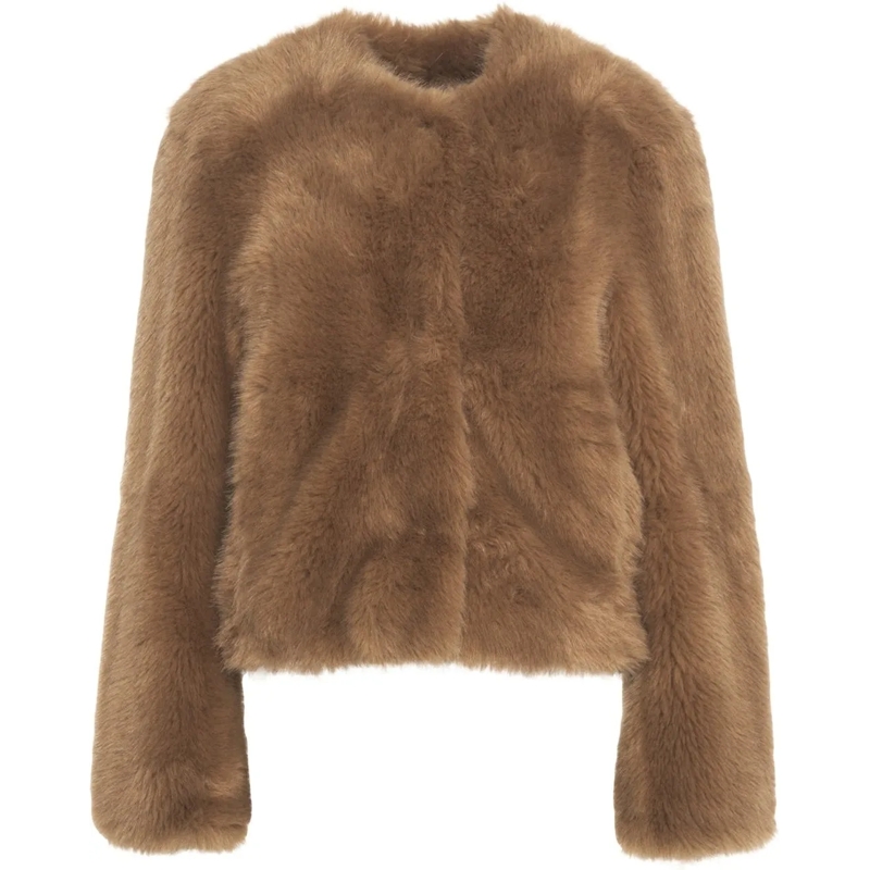 Stand Studio Veste de transition Faux fur jacket 'Halle' braun