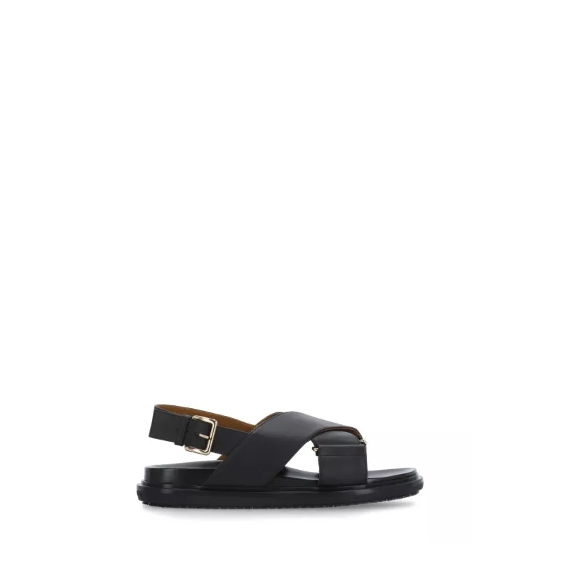 Marni Slides Fb Criscross Sandal Black(Image 6)