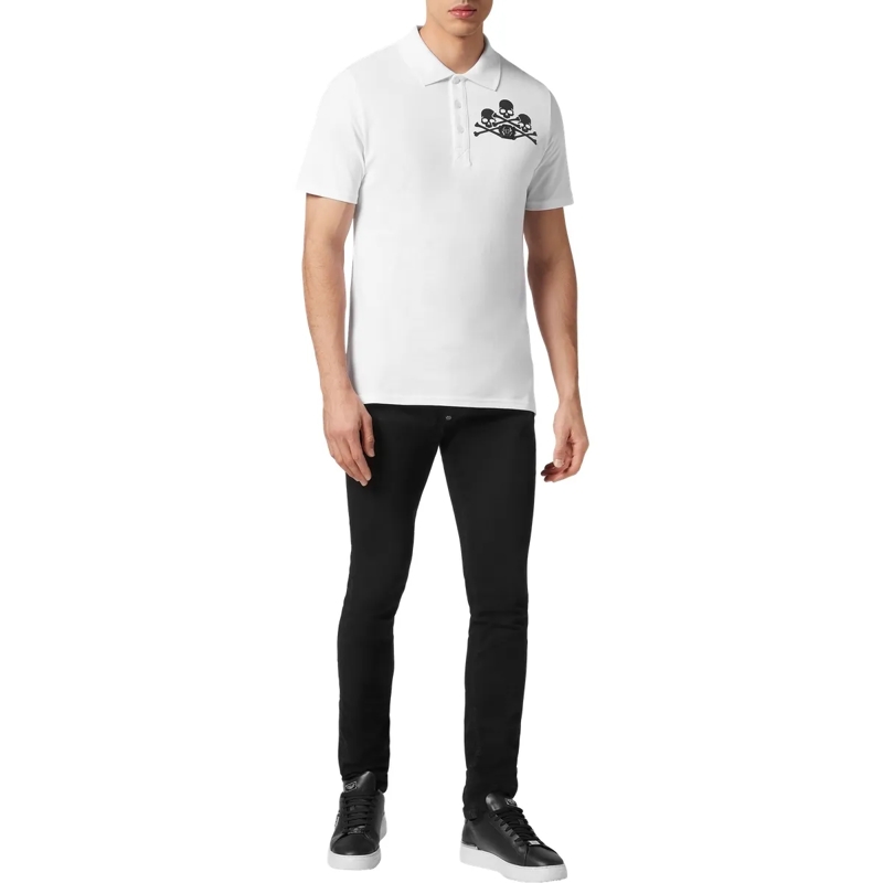 Philipp Plein Top Poloshirt Skull weiss(Image 6)