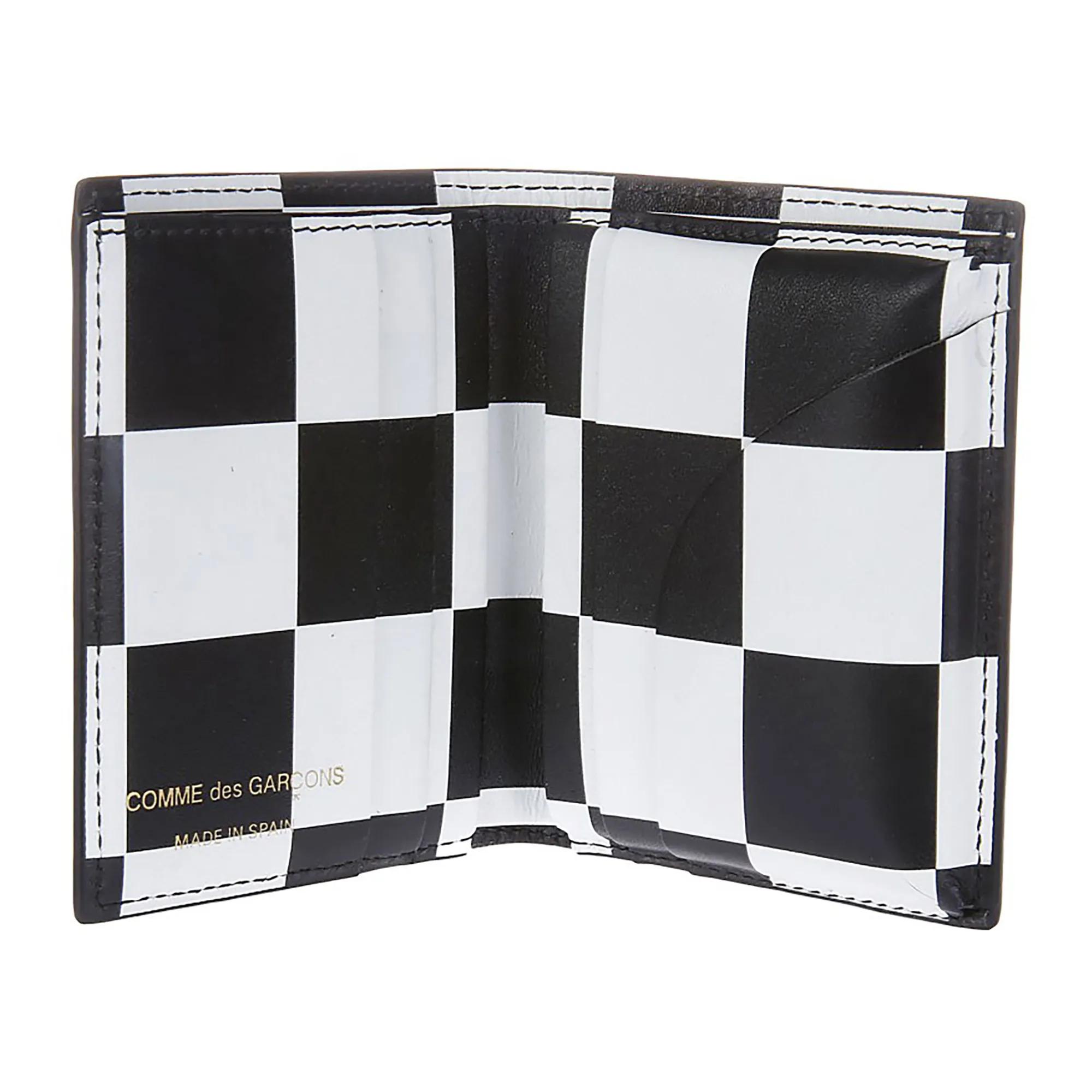 Thumbnail - Comme des Garcons Portemonnaies - Internal Check Pattern Black Wallet - Gr. unisize - in Schwarz - für Damen