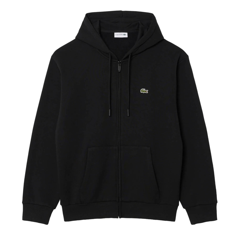 Lacoste  LACOSTE Herren Sweatjacke. Basic Zip-Jacke mit kle schwarz