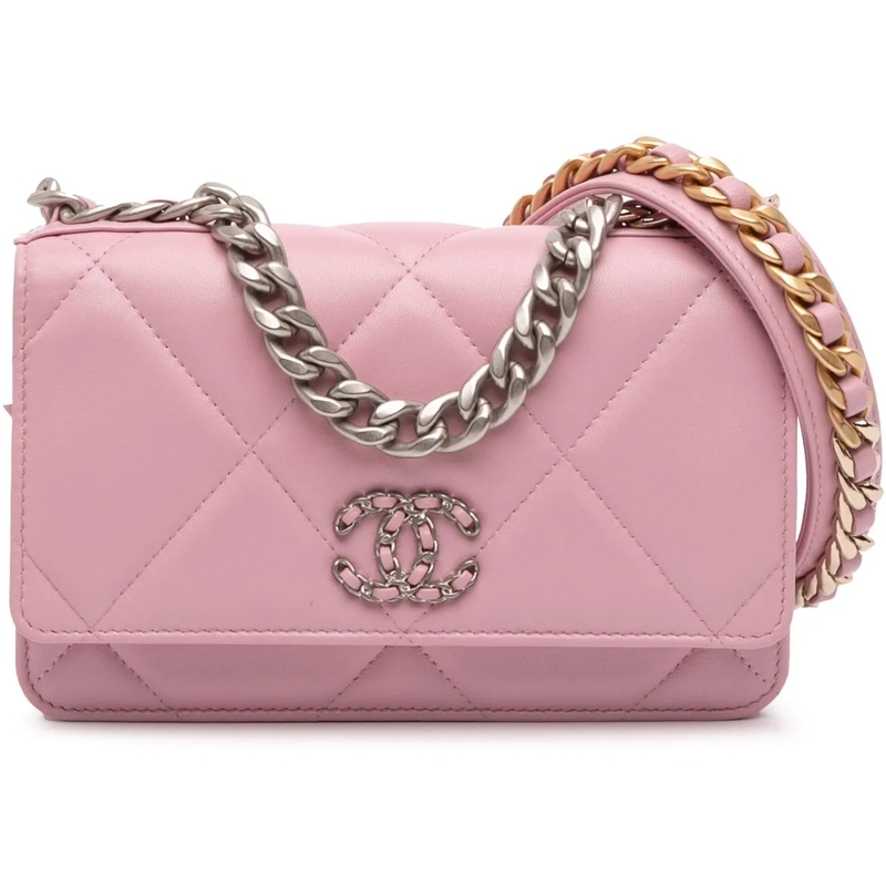 Chanel Sac à bandoulière Quilted Lambskin 19 Wallet on Chain rose