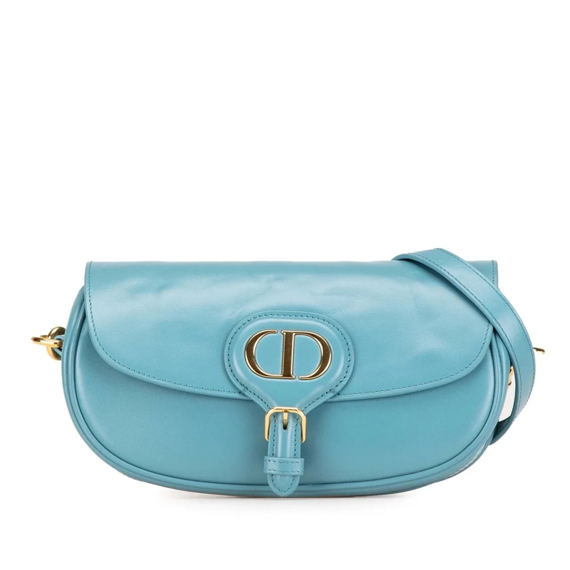 Christian Dior Schultertasche Calfskin Bobby East West Crossbody blau
