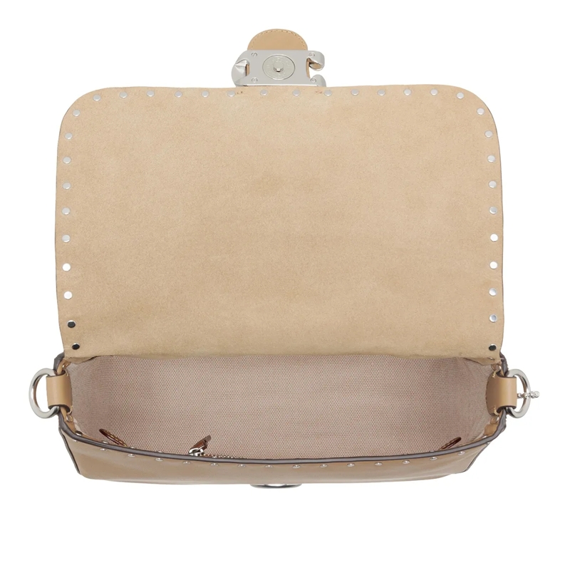 Coach Crossbody Bag Mixed Leather Suede Soft Peanut(Image 6)