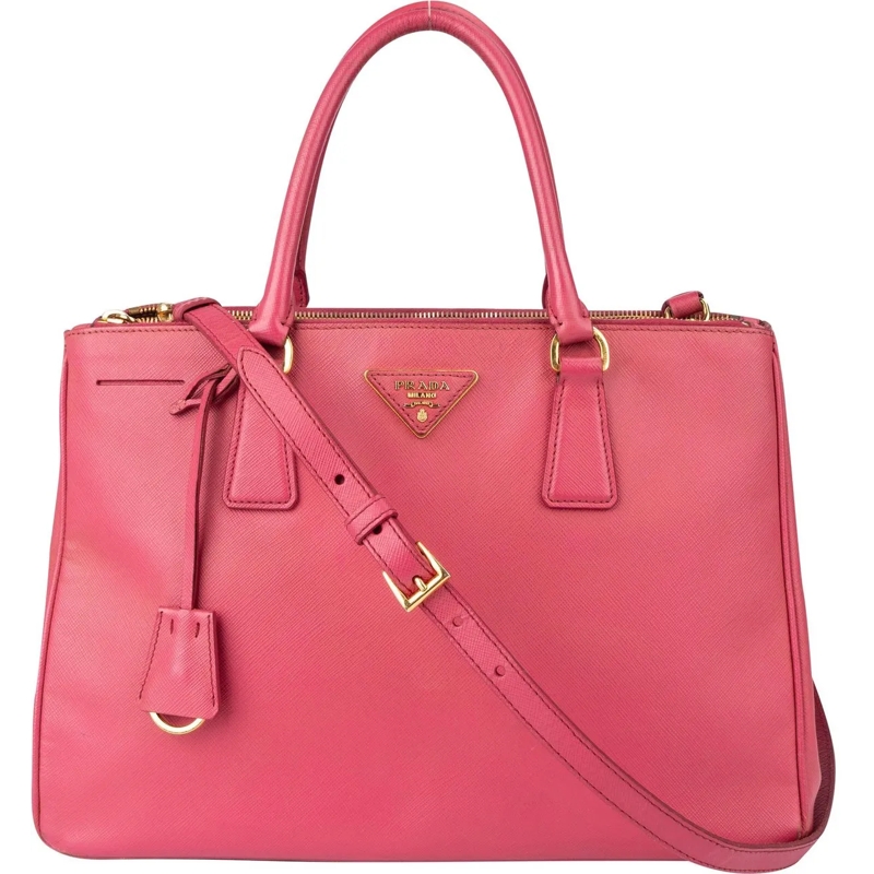 Prada Tote Prada Pink Saffiano Leather Galleria Handbag rot