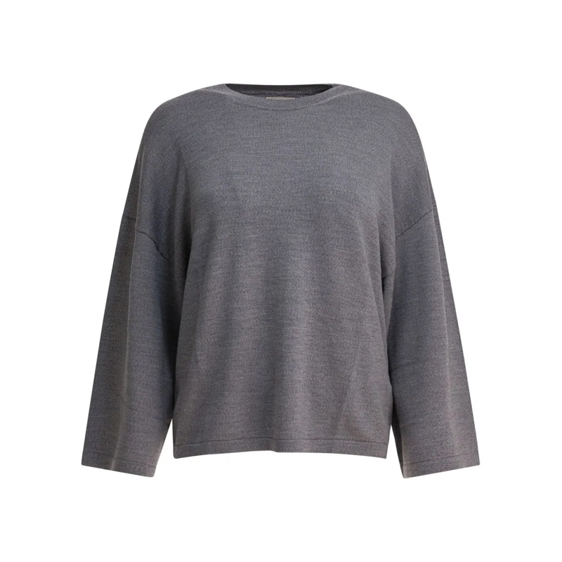 Khaite Trui Relaxed Fit Merino Wool Sweater Grey