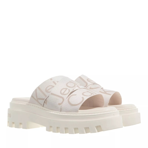 Calvin Klein Toothy Combat Sandal Webbing Ancient White Claquette
