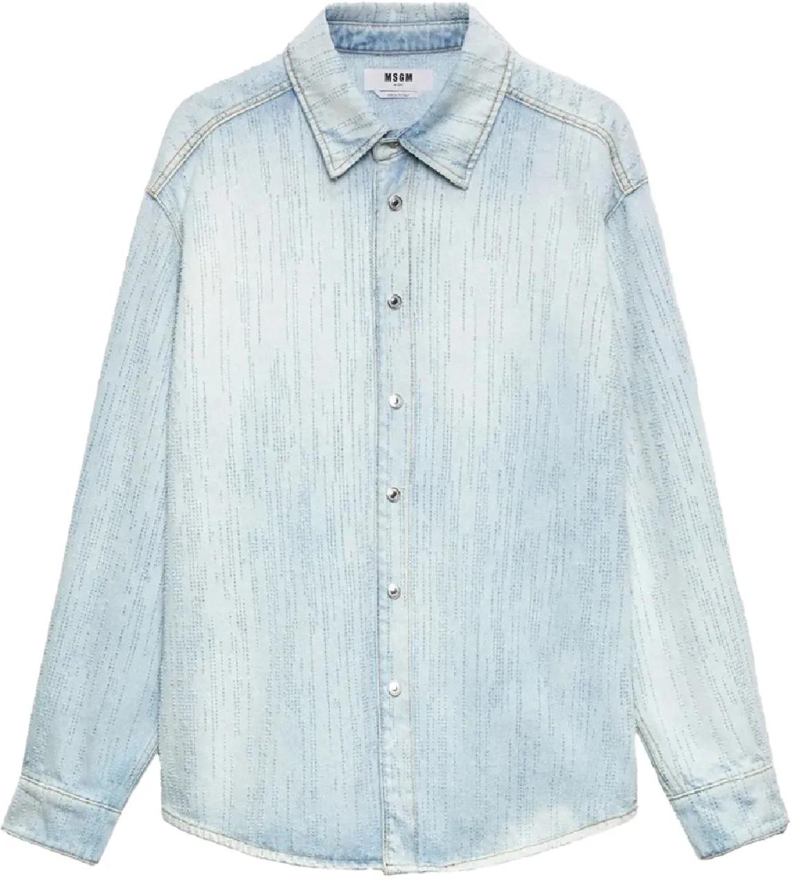 Thumbnail - MSGM - camicia in denim divers - Größe 40 - bunt