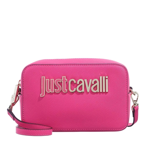Just Cavalli Range B Metal Lettering Sketch 3 Bags Fuchsia Purple Kameraväska