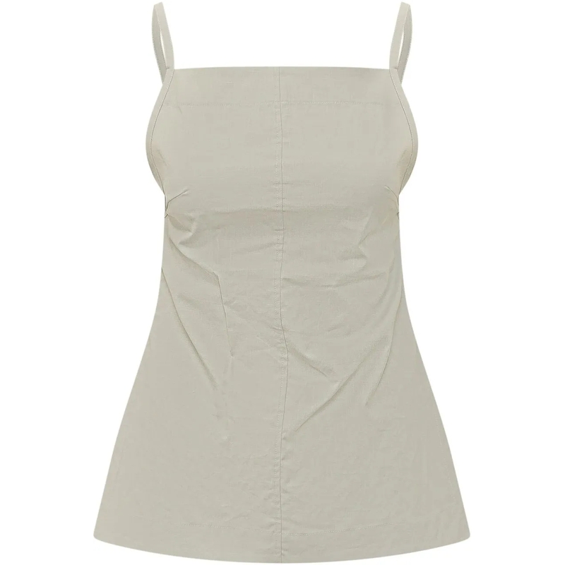Studio Nicholson Top Top Raddle Apron con Spalline grau
