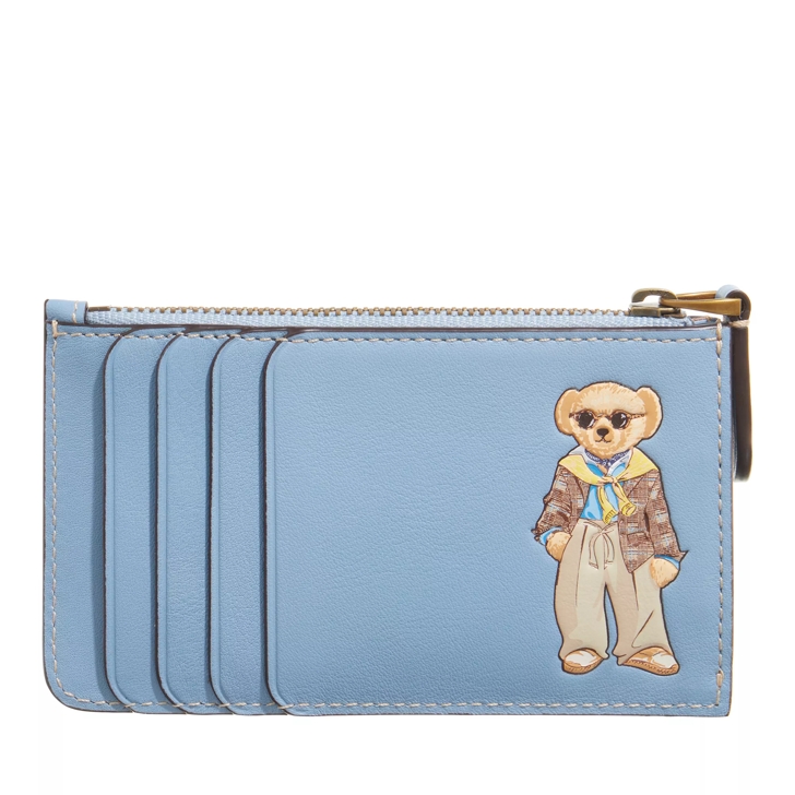 Polo Ralph Lauren Zip Card Case Small Sky Blue Porte cartes