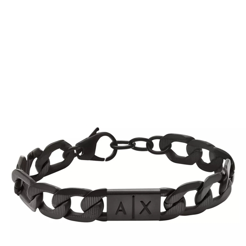 Armani Exchange Stainless Steel Chain Bracelet Black Braccialetti