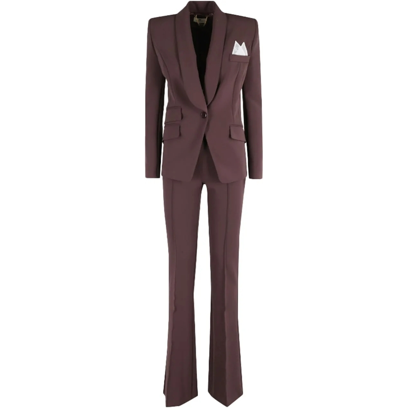 Elisabetta Franchi Blazer Dresses Merlot rot
