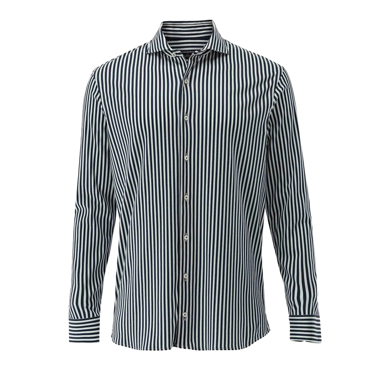 VAN LAACK Hemd Hemd Tailor Fit Druck dunkel-blau