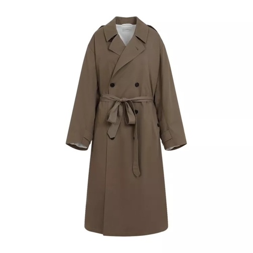 The Row Taupe Brown Cotton Montrose Coat Brown 