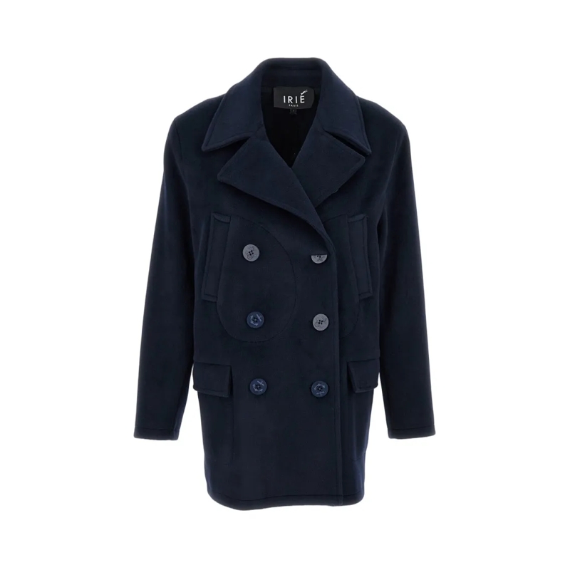 Irie'  Structured Blue Jacket With Front Zipper Blue