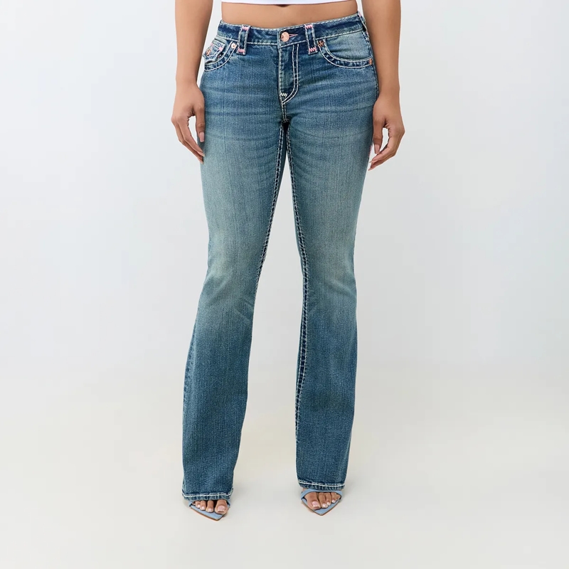 True Religion Bootcut-Jeans - Mid Rise- Bootcut-Jeans- Schmale Passform an H blau(Image 6)