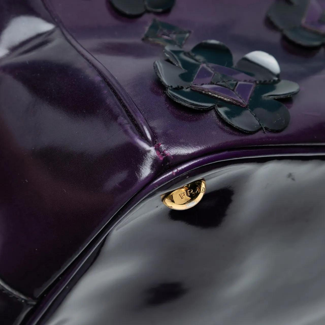 Thumbnail - Prada Hobo Bags - Medium Spazzolato Flowers Galleria Double Zip Satc - Gr. unisize - in Orange - für Damen