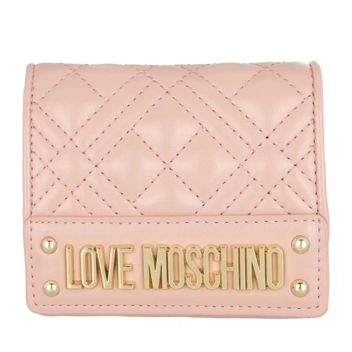 Love Moschino Portafogli Quilted Nappa Rose Portemonnaie mit Überschlag