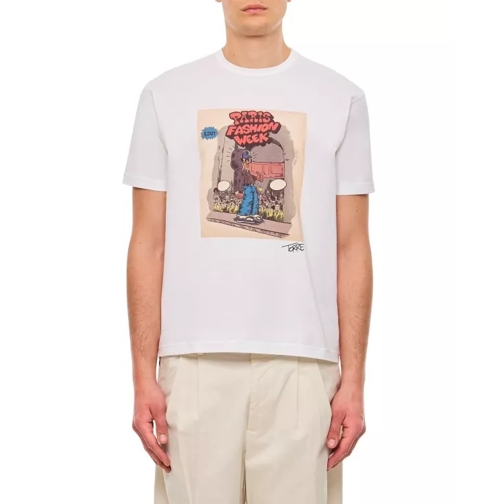 Junya Watanabe Short Sleeves Cotton T-Shirt Neutrals 