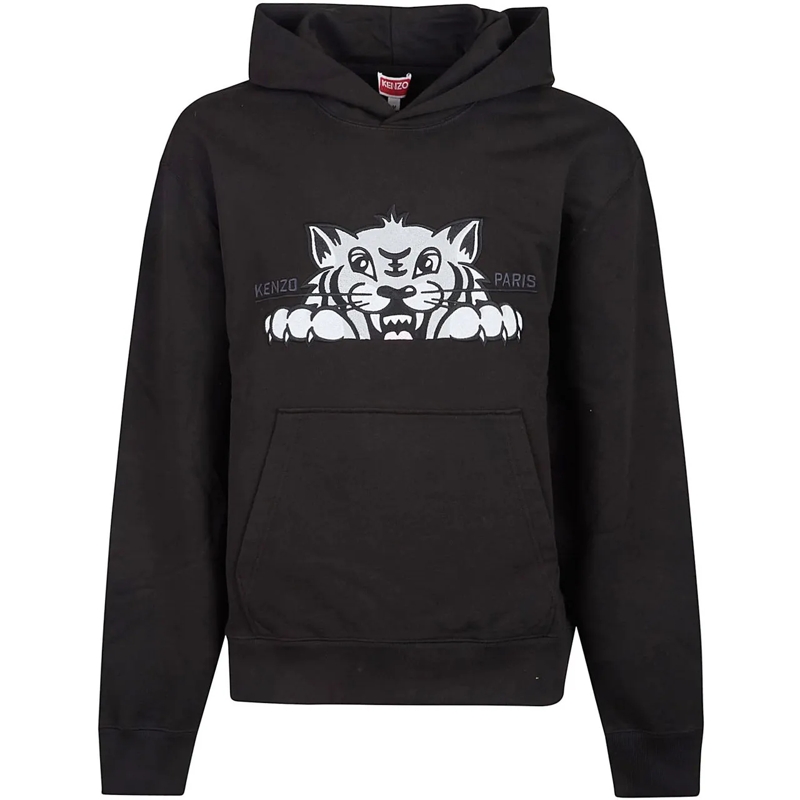 Kenzo Sweatshirt Happy Tiger Embroidere Classic Sweatshirt Black schwarz