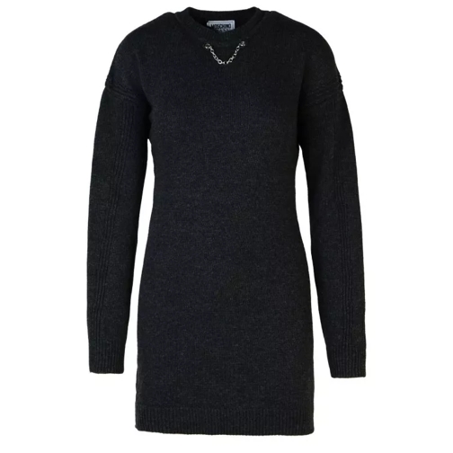 Moschino Dark Grey Wool Blend Dress Grey 