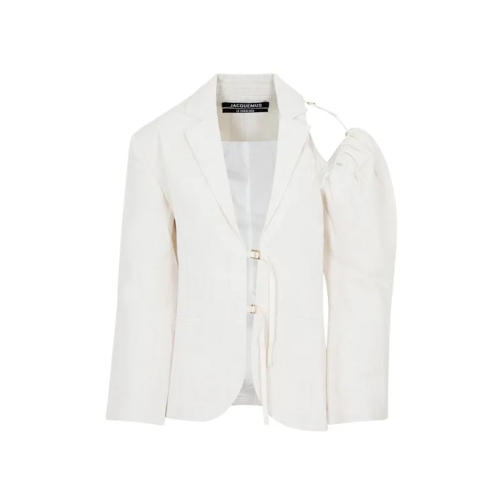 Jacquemus Off White Linen Galliga Jacket White 