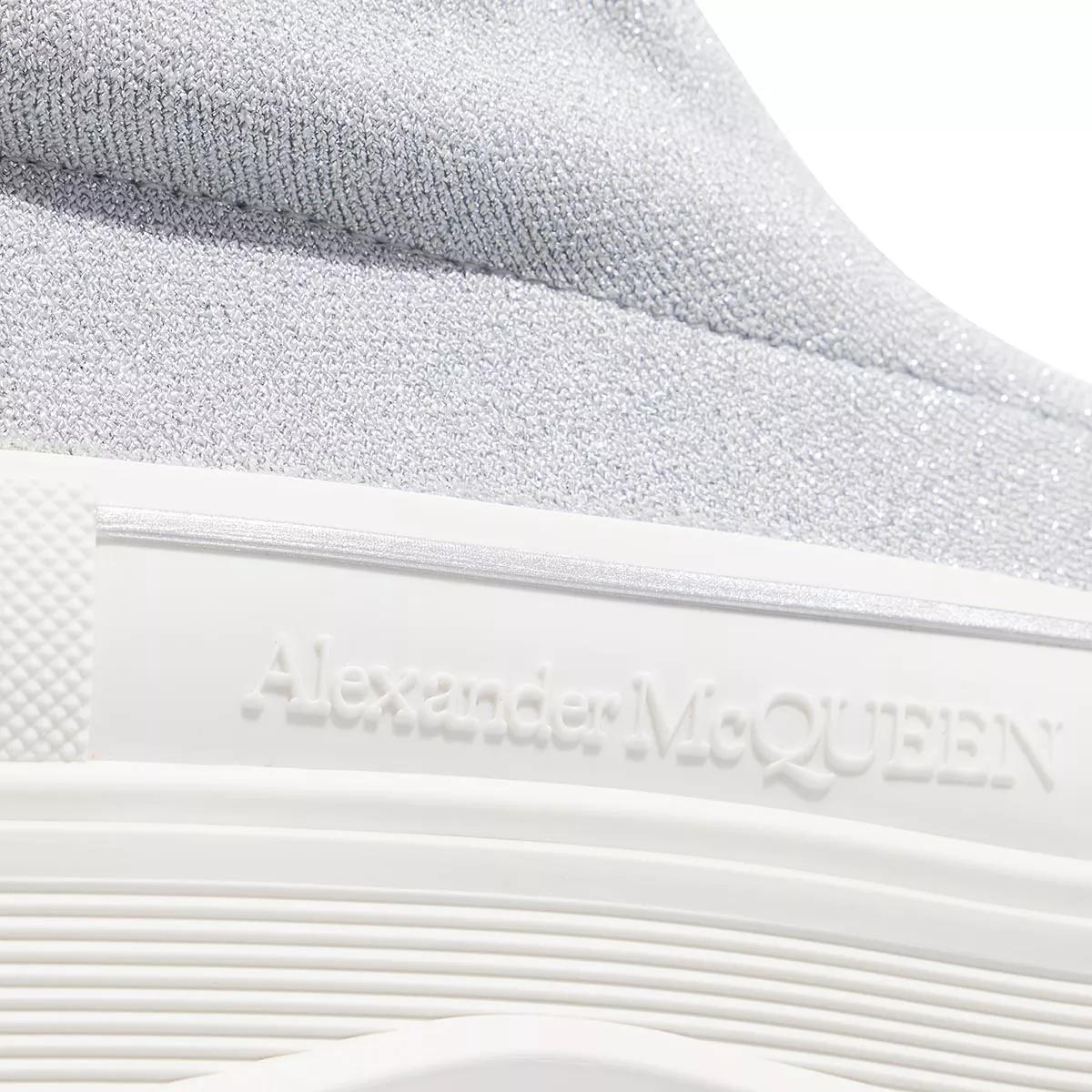 Alexander McQueen Knit Tread Slick Boot White/Silver | High