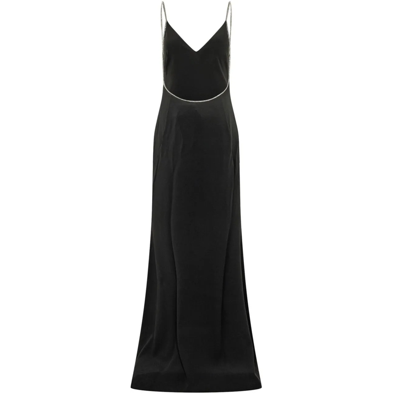 Tom Ford Maxikleid Abito Lungo da Sera con Spalline Sottili schwarz(Image 2)
