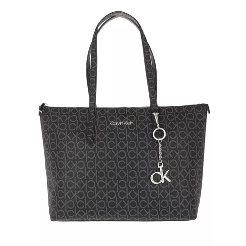 Calvin Klein Monogramme Medium Shopping Bag Black Tote