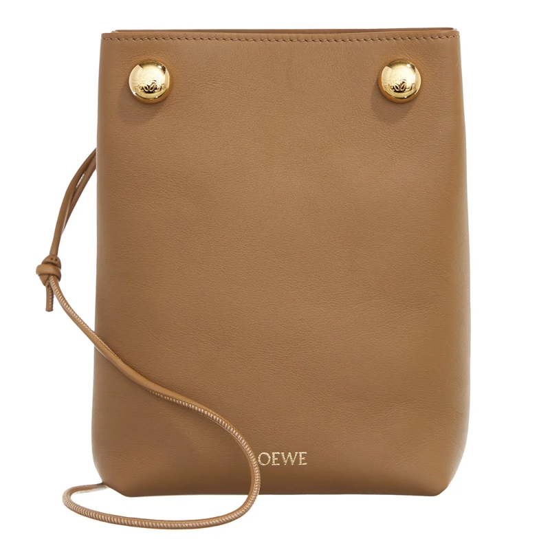 Loewe Bucket Bag Pebble Soft Pouch Oak