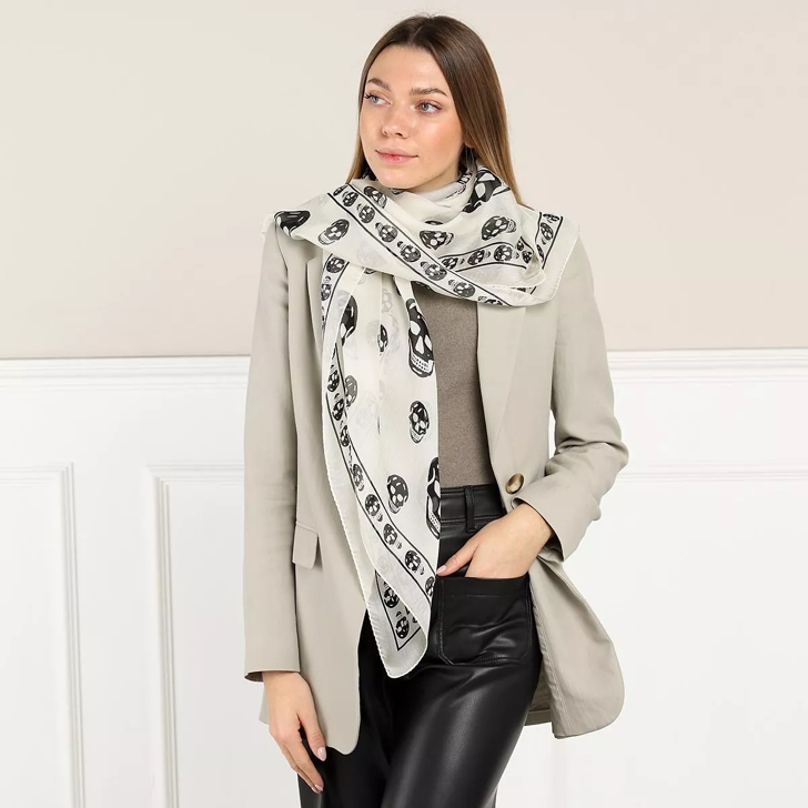 Alexander mcqueen silk scarf sale