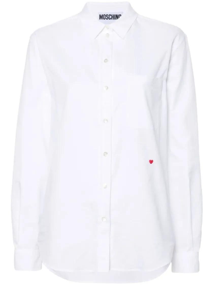 Thumbnail - Moschino - Cotton Oxford Shirt - Größe 44 - weiß