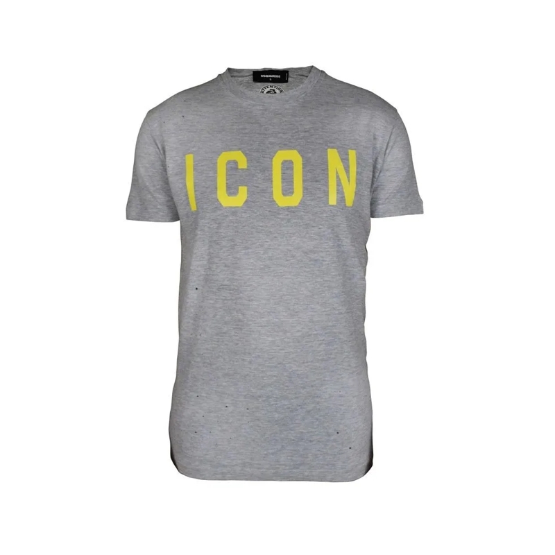 Dsquared2 T-Shirt Slim Fit Gray Cotton T-Shirt Grey