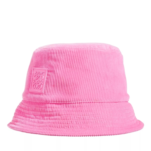 Loewe Patch Bucket Hat In Corduroy Pink Fischerhut