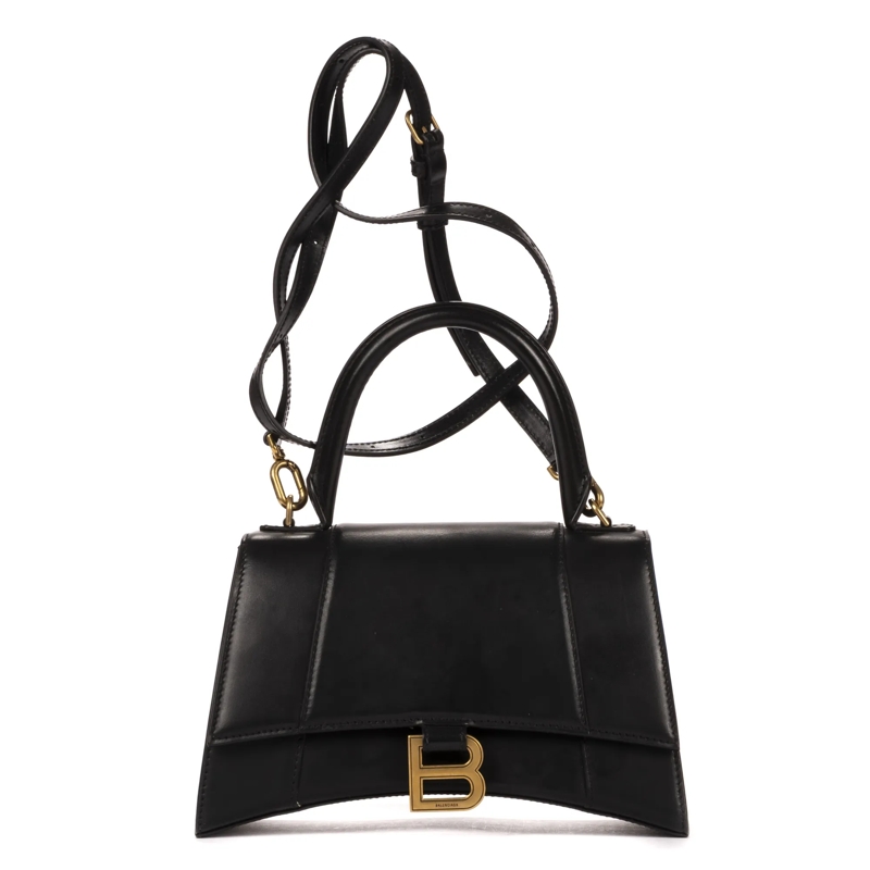 Balenciaga Crossbody Bag Small Hourglass Top Handle schwarz