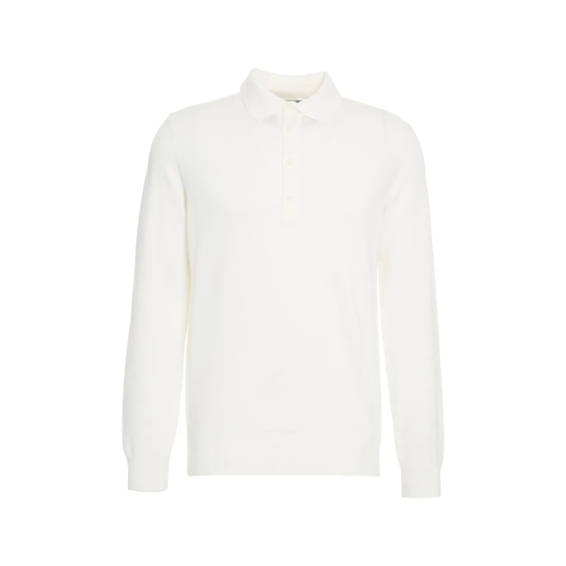 Kangra Polohemd Knitted Polo With Collar And Button Closure White