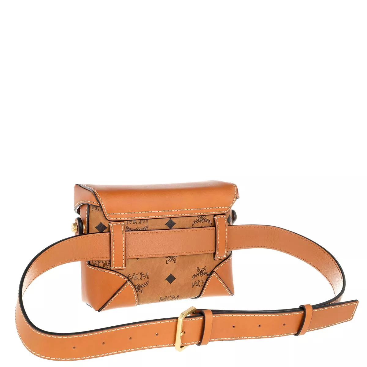 MCM Soft Berlin Visetos Belt Bag Small Cognac | Gürteltasche