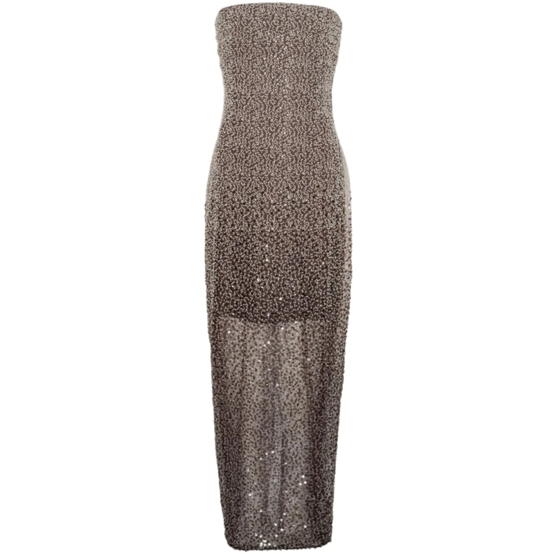 Rotate Midikleid Dresses Beige beige