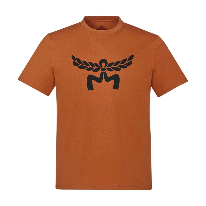 MCM  T-Shirt mit Laurel-Logo aus Bio-Baumwolle cognac