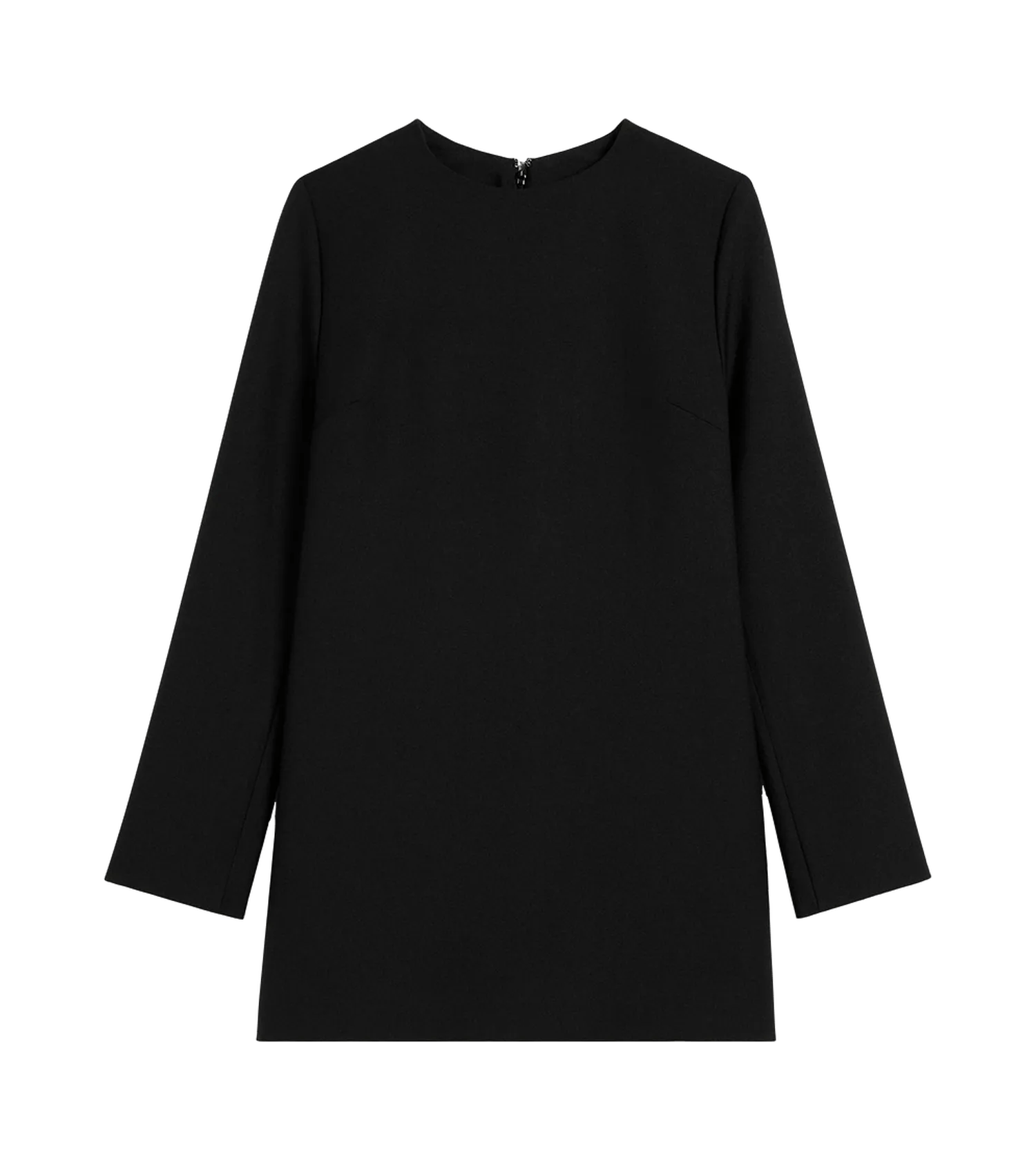 AMI Paris - Kurzes Kleid mit langen Ärmeln aus weicher Wollga - Größe 38 - schwarz