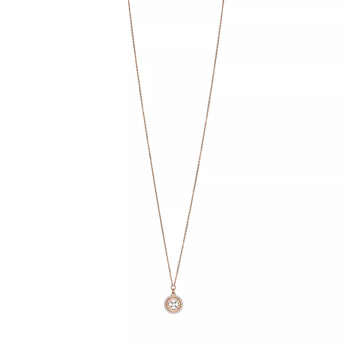 Emporio Armani Halskette - Emporio Armani Rose Gold-Tone Sterling Silver Pend - Gr. unisize - in Gold - für Damen