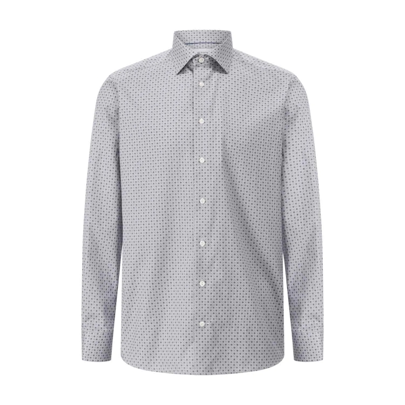 Eton Chemise Regular-Fit Hemd mit Muster Blau