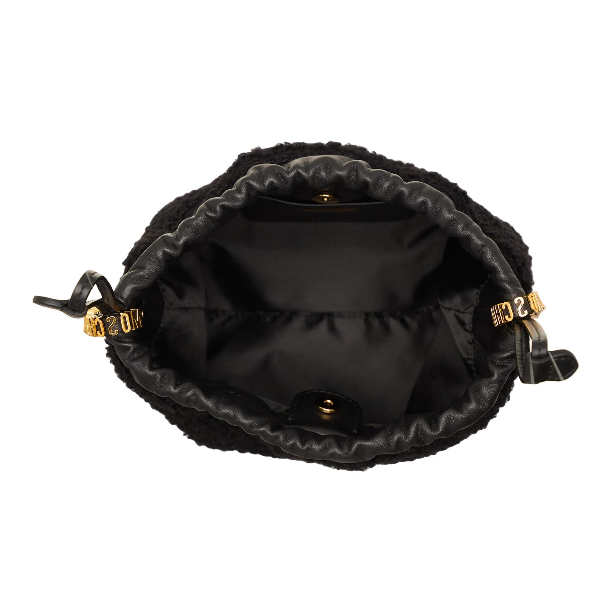 Moschino Satchels Soft Mini Lettering in zwart