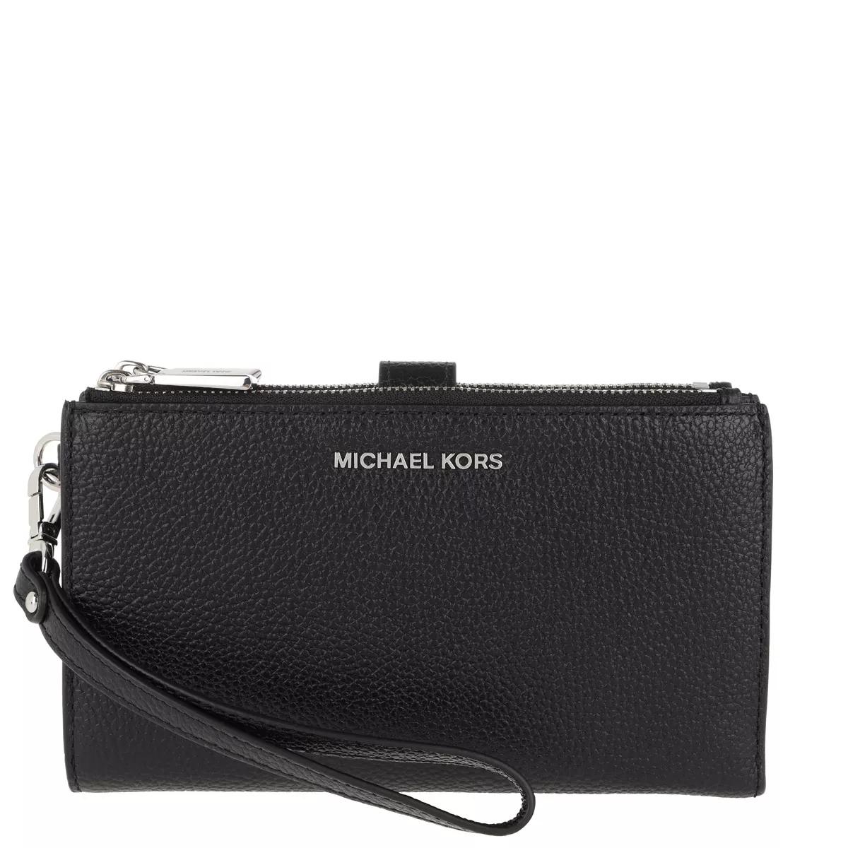 Michael kors double discount zip wristlet black